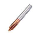 Drillpro 3 Flutes 90 Degree AlTiN Coating Chamfer Mill HRC55 2-8mm Tungsten Steel Milling Cutter