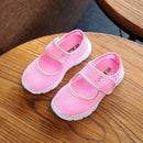 Girls Mesh Breathable Pure Color Hook Loop Casual Kids Shoes