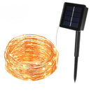 Solar Powered 8 Modes Waterpoof Warm White 200LED Tree Vine Copper Wire String Fairy Holiday Light