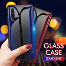 Bakeey Gradient Striped Shockproof Tempered Glass&Soft TPU Protective Case For Xiaomi Mi A3 / Xiaomi Mi CC9e