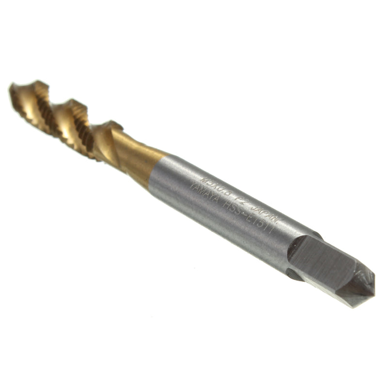 5Pcs M3 M4 M5 M6 M8 Titanium Coated HSS Screw Tap Metric Spiral Tap Drill