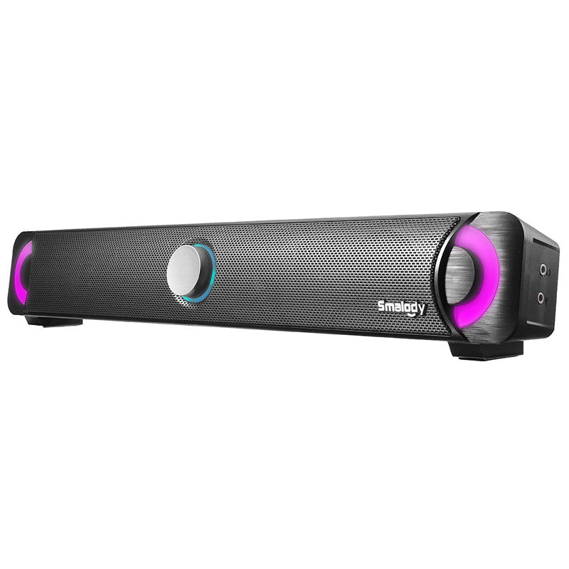 Smalody LED Light Stereo Noise Cancelling 3.5mm Aux Speaker Wired Loudspeaker for Mobile Phone