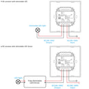 LUSTREON AC100-240V 1CH Wall Mount Rotary Panel LED Triac Dimmer Light Switch