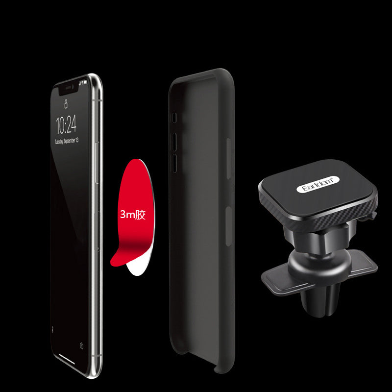 Earldom Universal Magnetic 360 Degree Rotation with Cable Clip Air Vent Car-Mount Phone Holder For 4.0-7.0 Inch Smart Phone