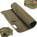 Paint Brush Canvas Bag Roll Up Cases for Artist Draw Pens Watercolor Oil Brushes