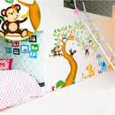 Removable Jungle Animals Wall Sticker Monkey Owl Tree Decal Nursery Room Decorations