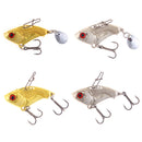 ZANLURE 4pcs/set 16g 4.5cm Vibration Spoon VIB Fishing Lure Artificial Hard Bait For Sea Fishing