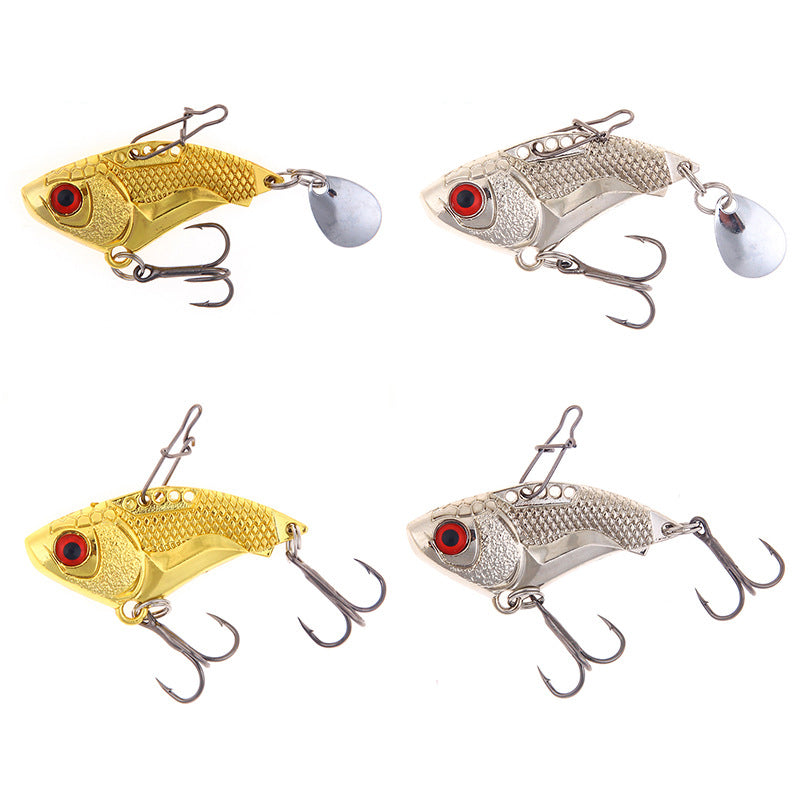 ZANLURE 4pcs/set 16g 4.5cm Vibration Spoon VIB Fishing Lure Artificial Hard Bait For Sea Fishing