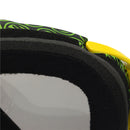Motorcycle UV Spherical Dual Lens Snowboard Ski Goggles Glasses Yellow Green
