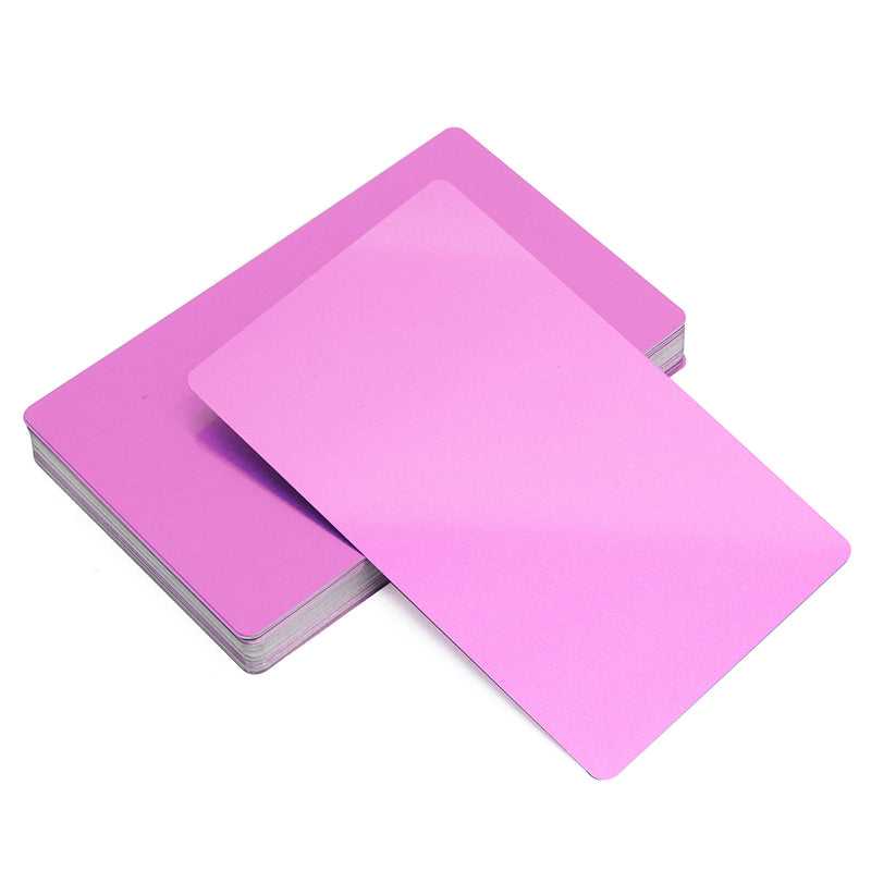 50Pcs 84x56x0.17mm Laser Marking Blank Business Card Name Cards Aluminum Alloy