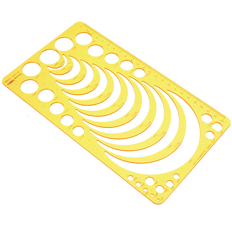 Circle Radius Semicircle Drawing Template KT Soft Plastic Ruler Jewelry Building Design Drawing Board