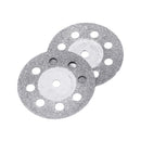 Drillpro 10Pcs 20/22/25/30mm Diamond Coated Saw Blade 8 Holes Cutting Discs with 3Pcs Mandrel for Dremel