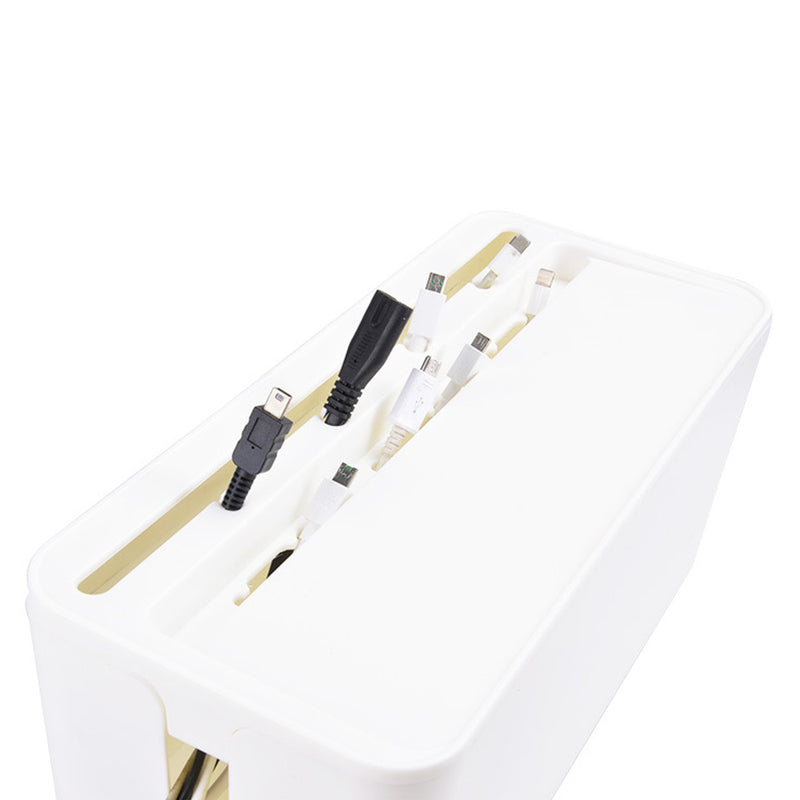 Cable Storage Box Case Wire Management Power Plug Cord Socket Safety Desktop Organizer