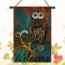 28"x40" 12.5"x18" Owl Autumn Welcome Fall House Garden Flag Yard Banner Decorations