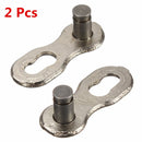 Two Durable Silver Bicycle Chain KMC Magic Buckle of 6-7-8-9-10 Speed Button