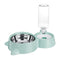 Automatic Pet Dog Cat Smart Food Water Feeder Bowl Dish W/ 500ml Bottle Drink