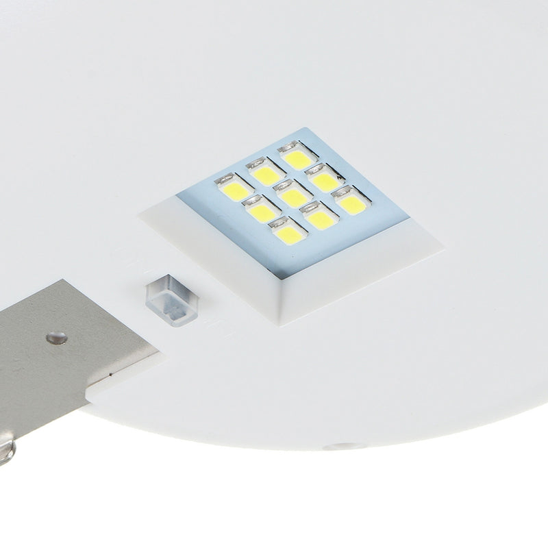 Solar Powered LED Round Gutter Sink light Waterproof Durable Outdoor Fence Lamp