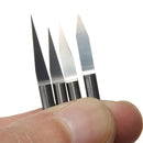 20pcs 0.1mm 10/15/20/30 Degree 3.175mm Carbide PCB Engraving Bit CNC Router Tool