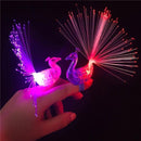 Creative Colorful Peacock Finger LED Light Ring for Parties Cheering Novelty Toys Gift For Kids