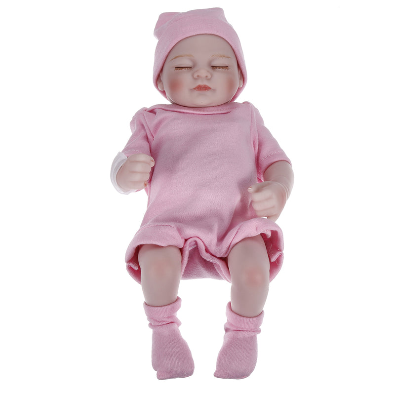 NPK 10 Inch 26cm Newborns Reborn Baby Soft Silicone Doll Handmade Lifelike Baby Girl Dolls