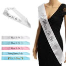 Colors Baby Shower Party Satin Sash Banner Ribbon New Mummy To Be/Grandma/Auntie/Nanny