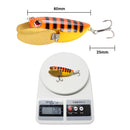 Amlucas 6cm/12.6g 8Colors ABS Fishing Lure Treble Hook Topwater Fishing Bait