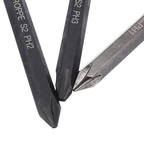 BROPPE 3pcs Cross Impact Screwdriver Bits 8mm Hex Shank 80mm Cross-Screwdriver Bits Set