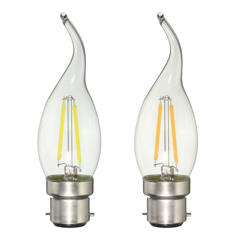 Dimmable B22 C35 2W COB Edsion Retro Pure White Warm White Incandescent Light Lamp Bulb AC220V