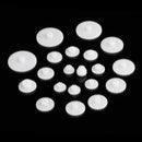 19pcs White Plastic Assorted Gear Kits Double Speed DIY Wheels Gear Reducer Engine Parts