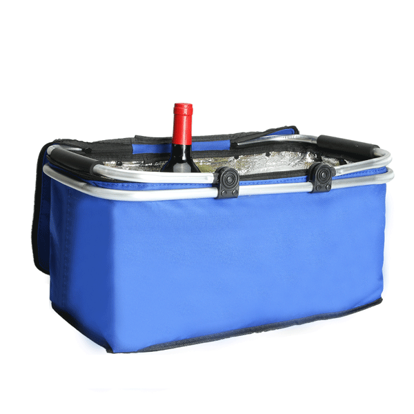 KCASA KC-BB474 Folding Picnic Basket Portable Insulated Camping Cooler Outdoor BBQ Food Organizer