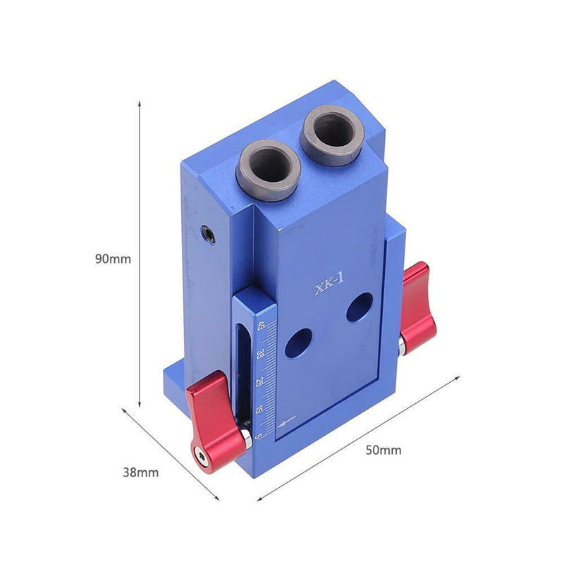 5pcs Pocket Hole Jig Kit System Woodworking Joinery Step Drill Bit Wood Oblique Drill Guide Tool