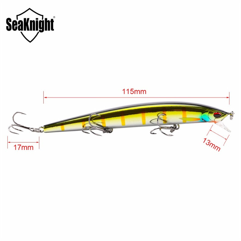 SeaKnight SK019 1PC 12g 115mm 0-3.0m Depth Fishing Lure Minnow Floating Hard Bait Fishing Tools