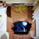 Miico Creative 3D Moon Night Giraffe Broken Wall Removable Home Room  Decor Sticker