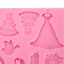 Bride Wedding Dress Silicone Fandant Mold Chocolate Polymer Clay Mould