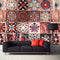 Moroccan Style Geometric Symmetry Self Adhesive Wall Sticker Kitchen Home Walls Decor