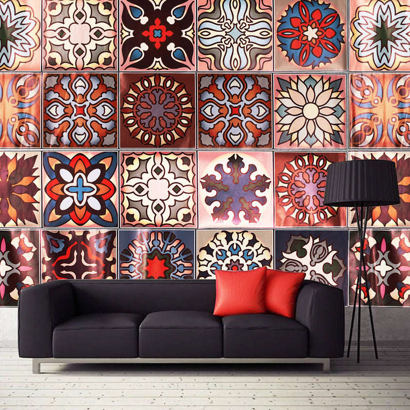 Moroccan Style Geometric Symmetry Self Adhesive Wall Sticker Kitchen Home Walls Decor