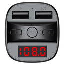 Bakeey 2.1A Dual USB Digital Display bluetooth FM Transmitter Fast Charging Car Charger For iPhone XS 11 Pro Huawei P30 Mate 30 Xiaomi Mi9 9Pro