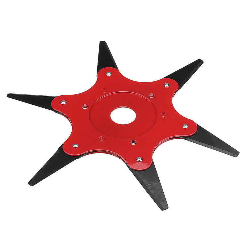 Upgrade 6 Blades Steel Trimmer Head Razors 65Mn Grass Weed Cutter for Lawn Mower