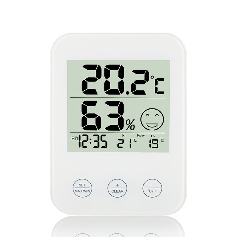 FanJu FJ718 Weather Clock with Temperature Humidity Meter LCD Comfort Display Indoor Thermometer