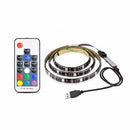 1M USB Power RGB 5050 SMD 30LED Strip LCD Monitor TV Background Light+17Key RF Remoter Kit DC5V