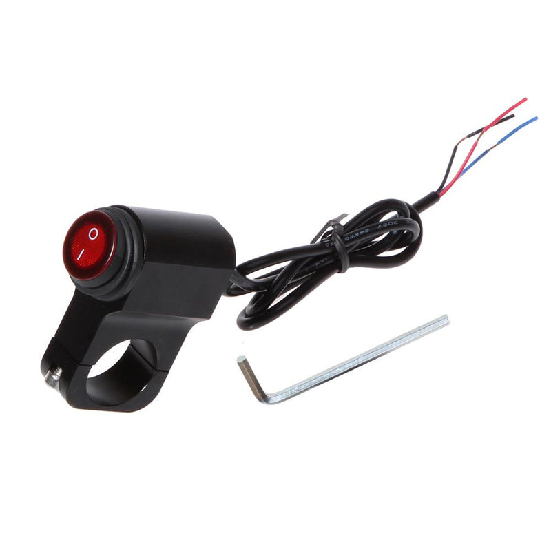BOSMAA 7/8inch 22mm ON/OFF Headlight Switch For LED Fog Spot Light Motorcycle Waterproof Aluminum Alloy Switch