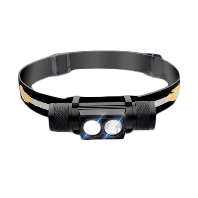 XANES D25 1650LM 2 x XPL LED 6 Modes Stepless Dimming USB Interface IPX6 Waterproof Headlamp