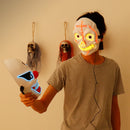 4-Modes Scary Mask Cosplay Led Costume Mask EL Wire Light Up for The Purge Movie