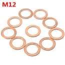 10pcs M6/M8/M12/M14 Copper Washer Motorcycle ATV Brake Fuel Banjo Seal