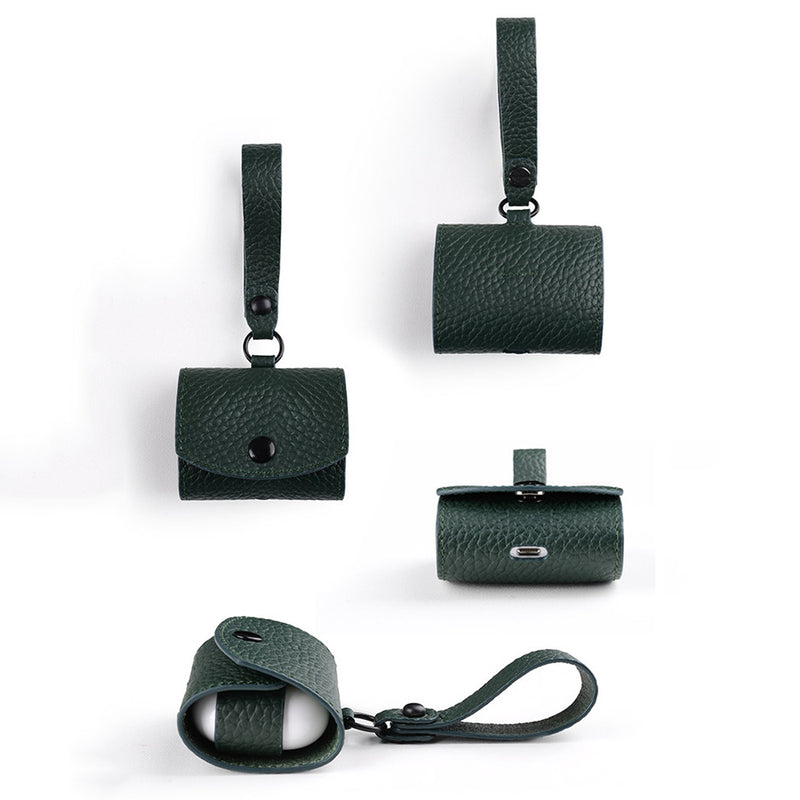 Melkco Luxury Portable Leather Wireless bluetooth Earphone Storage Cover with Keychain for Apple Airpods Pro Airpods 3
