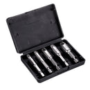 Drillpro 5Pcs Damaged Screw Extractor Drill Bits Guide Set Broken Speed Out Stud Stripped Screw Remover Tool
