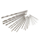 25pcs HSS Micro Twist Drill Bits Set 0.5mm-3.0mm Straight Shank PCB Twist Drill Bits