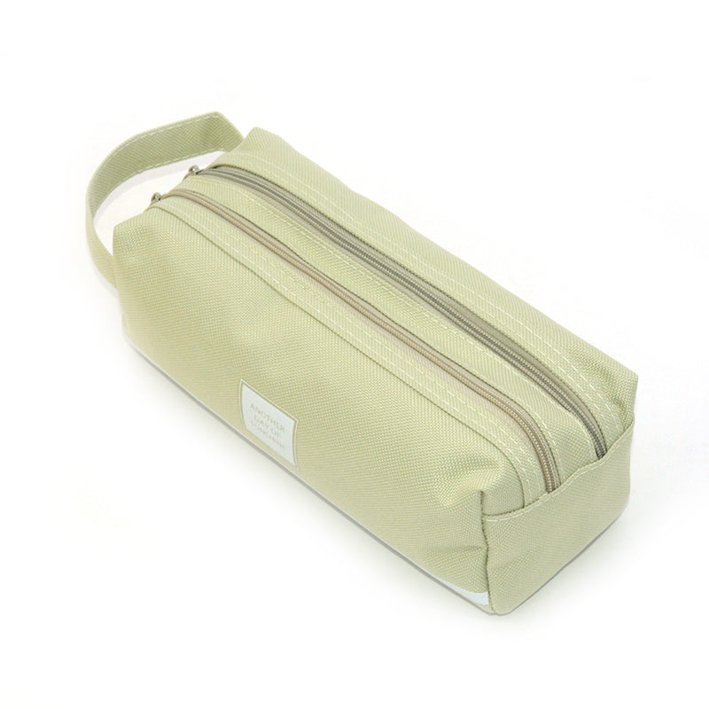 Bakeey W1 Kawaii Double Zipper Large Capacity Stationery Supplies Pencil Case Earphone USB Cable MP3 Memory Card Battery Digital Gadgets Organizer Storage Bag