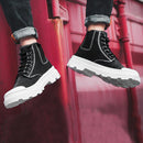 Men's Martin Sport Ankle Boots Leather Casual Walking Shoes Comfortable Breathable Hiking Shoes