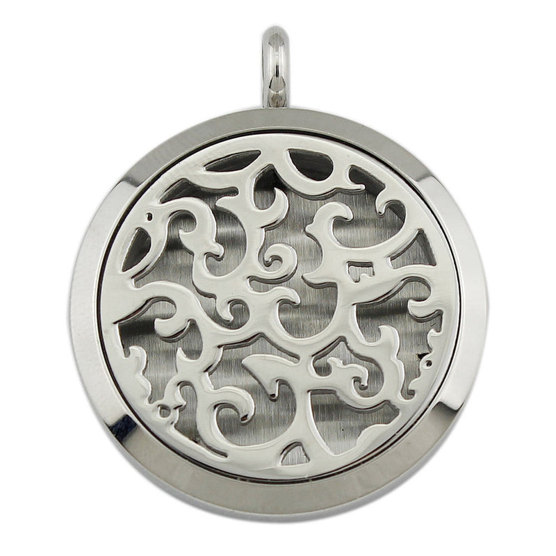 Stainless Steel Locket Necklace Perfume Aromatherapy Essential Oil Aroma Diffuser